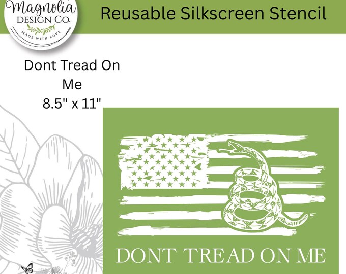 Dont Tread On Me-Magnolia Design Co-8.5" X 11" Reusable Silkscreen Stencil-Chalk Art-DIY-Craft Supplies