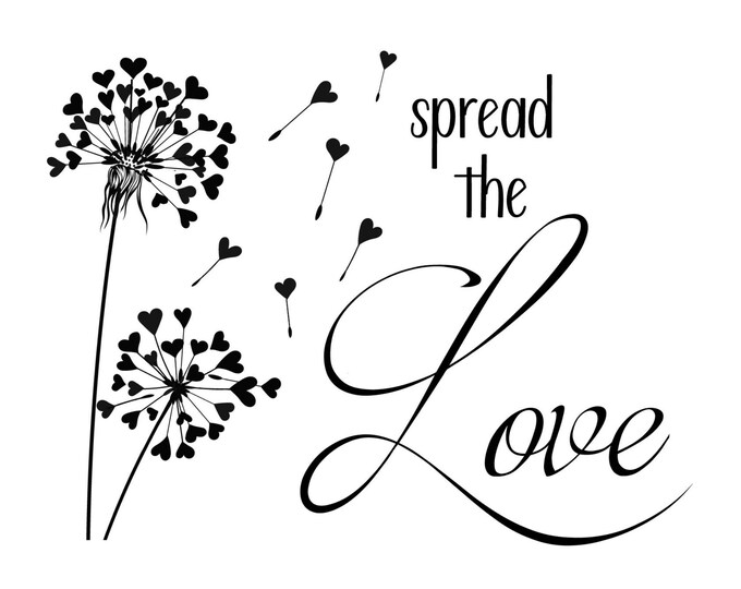 Magnolia Design Co-Spread The Love-Reusable Adhesive Silkscreen Stencil 8.5" x 11"-Chalk Art DIY