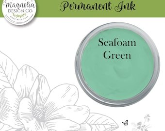 Seafoam Green Permanent Ink-Magnolia Design Co-Permanent Ink for Stencils-Permanent Ink for Fabrric-Chalk Art-DIY-Craft Supplies
