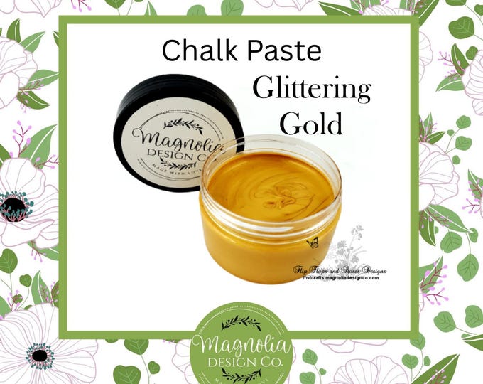 Glittering Gold Chalk Paste-Magnolia Design Co-Chalk Paste for Stencils-Chalk Art-DIY-Craft Supplies
