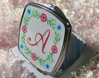 Custom Compact Mirror, Pocket Mirror, Bridesmaid Gift, Gift for her, personalized, hand mirror, mother of the bride, Mother’s Day, mom gift