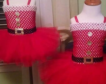Christmas Tutu Dress - Full Red Tutu - Christmas Photos - First Christmas Outfit - Red Christmas Dress - Christmas Tutu - Santa Tutu Dress