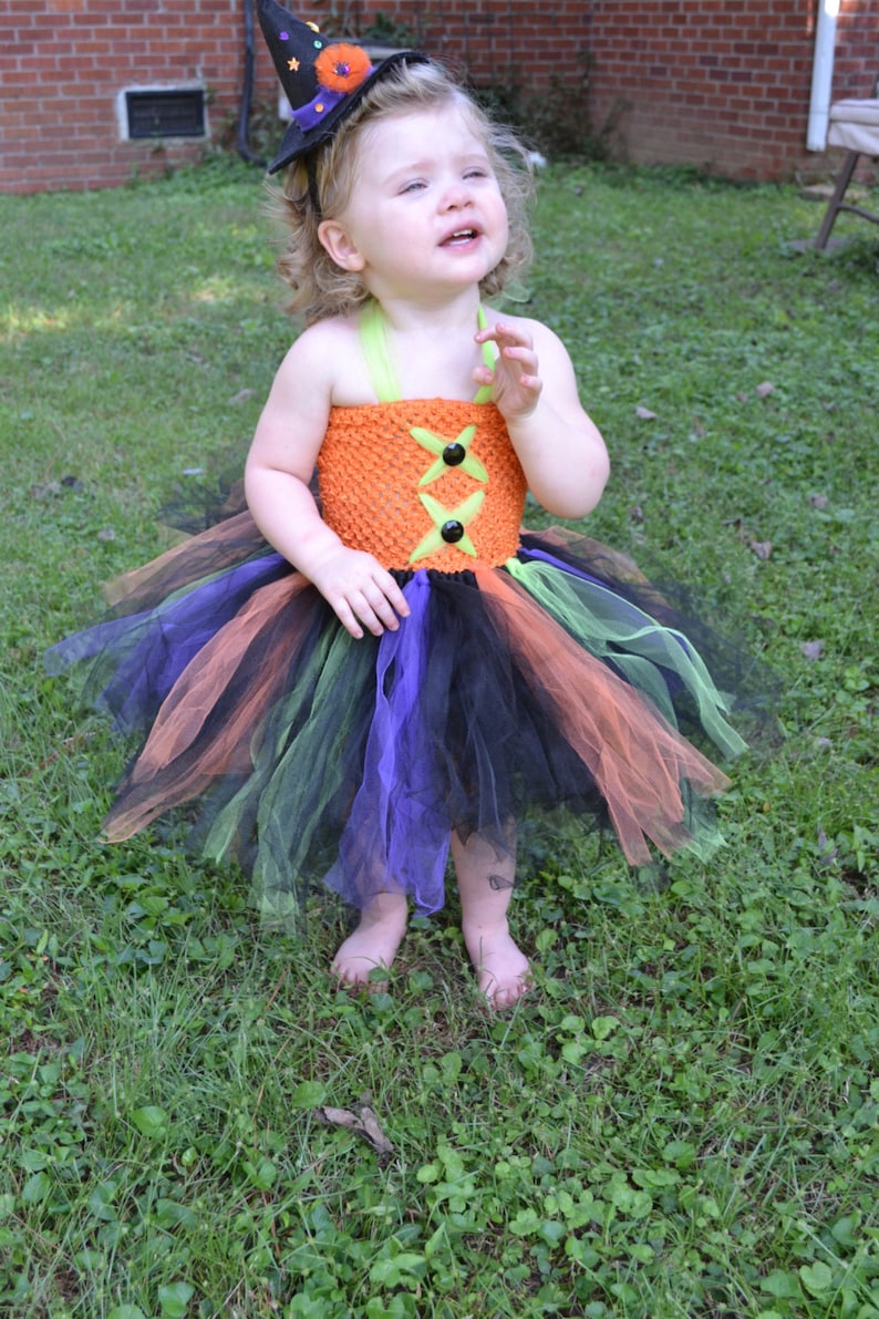 Toddler Witch Costume Halloween Tutu Dress Comes With a | Etsy