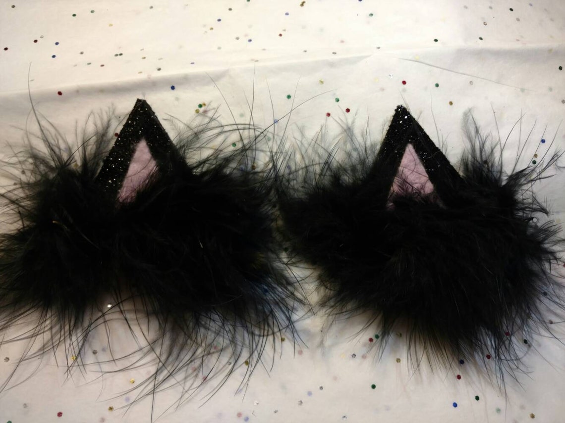 Kitty Cat Ears Clip on Cat Ears Cat Ears Cat Ear Clips Etsy