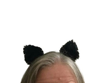 Kitty Cat Ears - Clip on Cat Ears - Cat Ears - Cat Ear Clips - Cat Costume - Kitty Costume Ears - Black Cat Ears - Cat Ear Barrettes