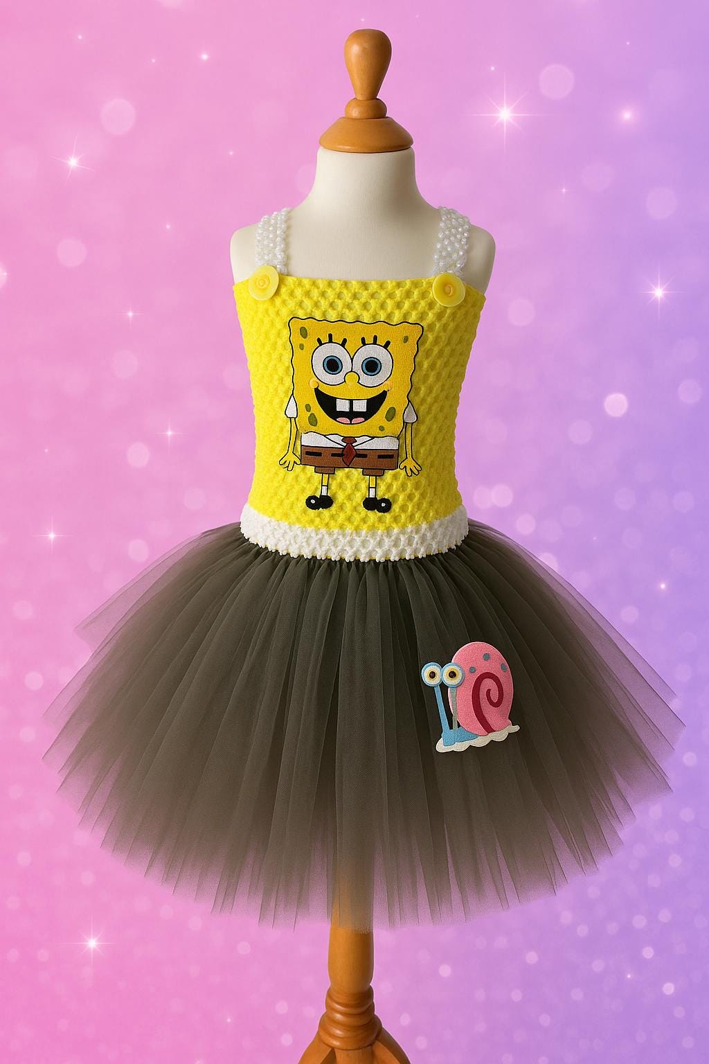 spongebob birthday dress Spongebob tutu set-Spongebob outfit-Spongebob dress-Spongebob birthday –  Pink Toes & Hair Bows main image 0