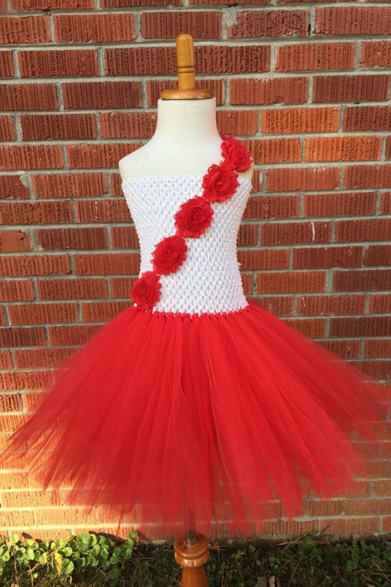 christmas dress red and white