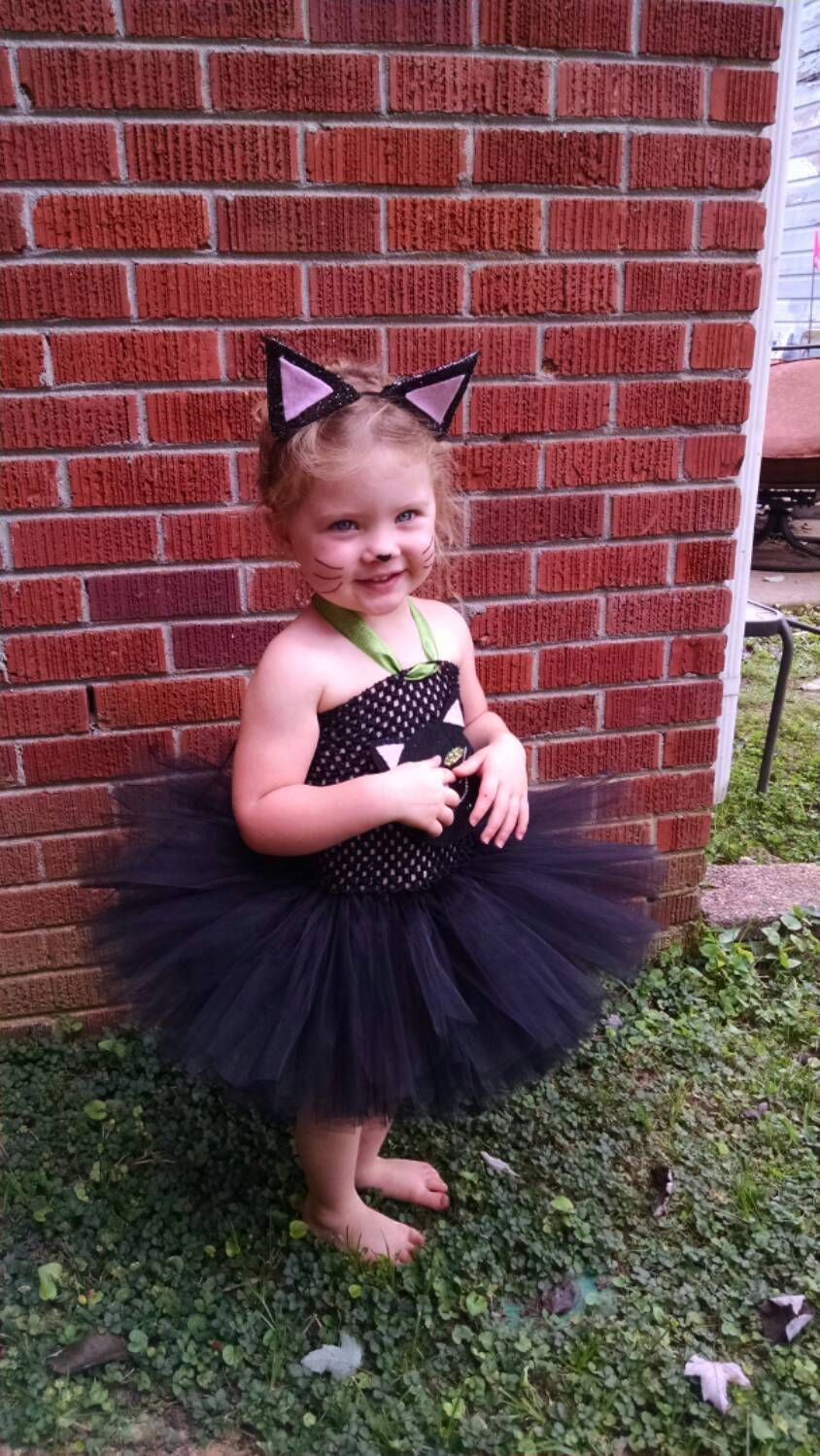 Black Cat Costume Black Cat Toddler Costume Black Tutu Etsy