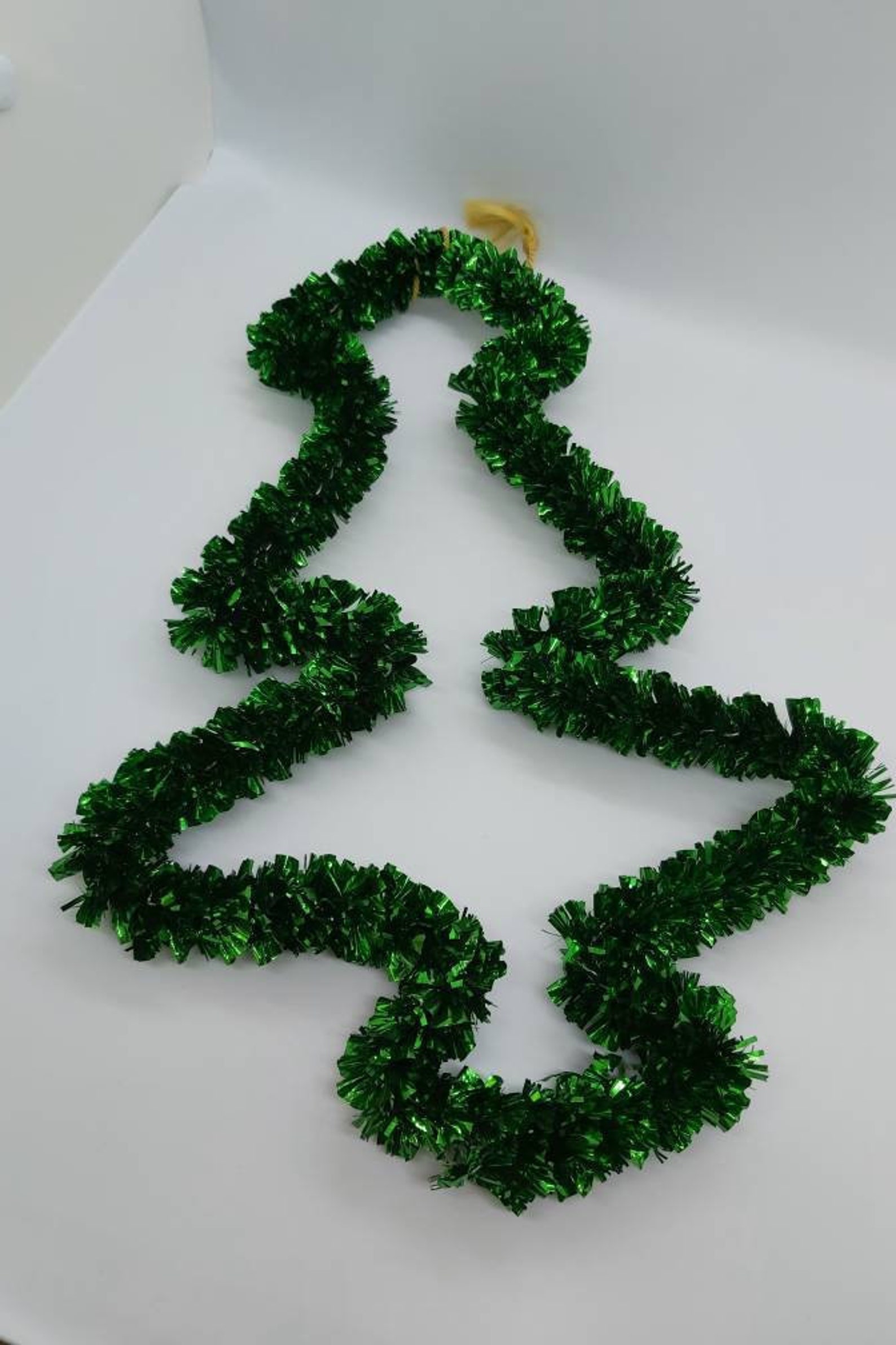 Vintage Green Tinsel Christmas tree decor Christmas tree wall Etsy