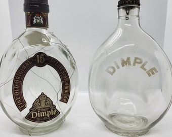 Vintage Dimple Whiskey Scotch Glass Bottle John Haig Bar Decor - Etsy
