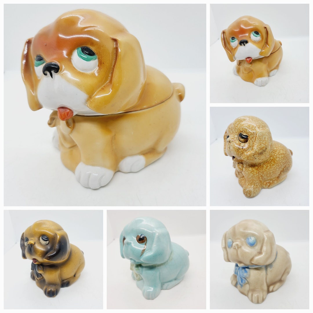 * vintage dog ornament ❀  blue eye ワンちゃん vintage dog ornament ❀ blue eye ワンちゃん