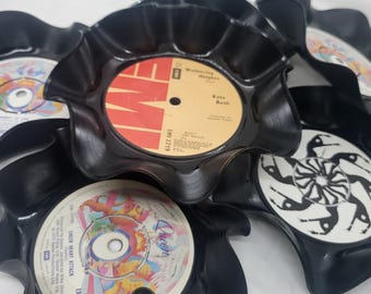 Upcycled Vinyl Record Bowl: Queen/Kate Bush Music Decor