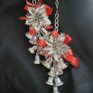 Vintage Silber Glöckchen Weihnachtsstern Ornament: Mid Century Dekor