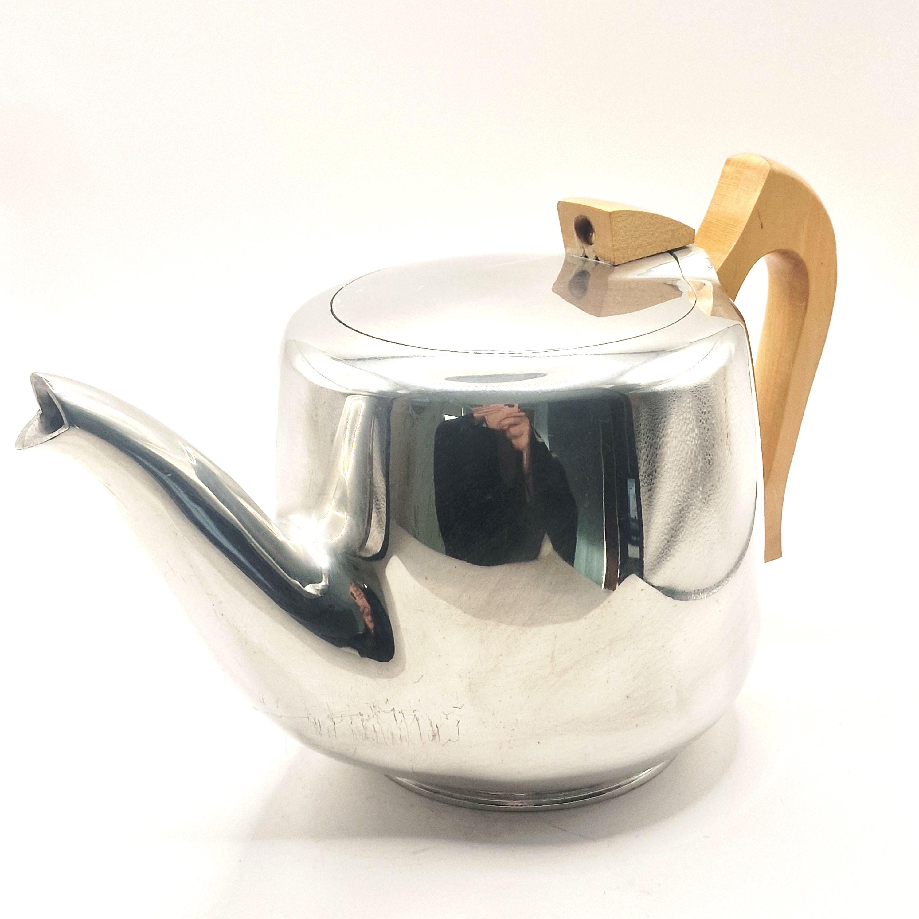 Picquot Ware Teapot: Mid-Century Modern Coffee Pot, Sugar Bowl 
