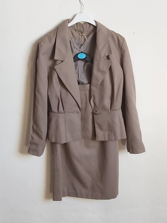1980's skirt suit, pencil skirt matching jacket, … - image 1