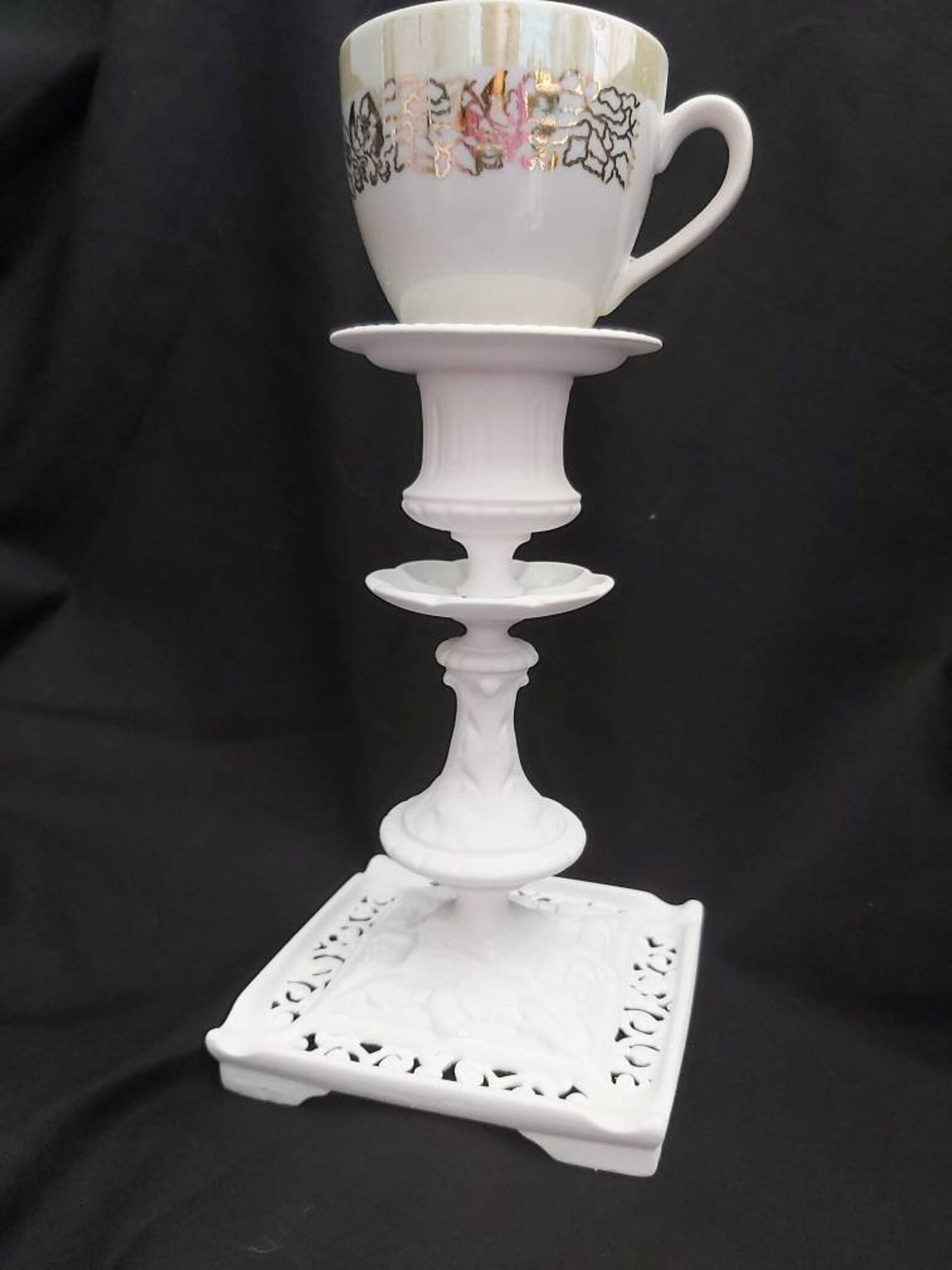 Teacup candle holder unique candle stick tea light holder Etsy