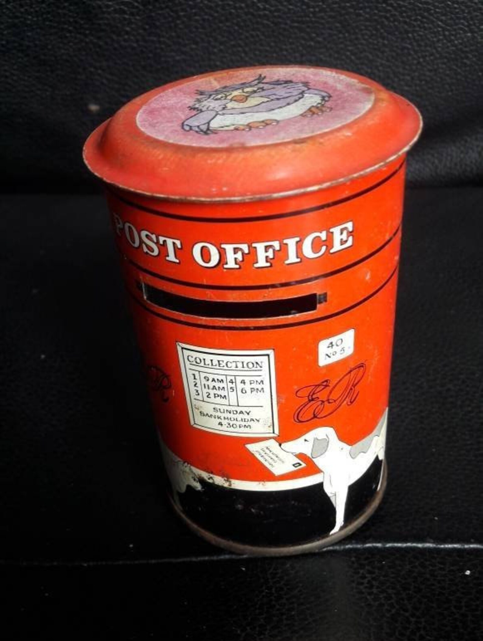 Post office letter box money box fudge tin Briston's of Etsy