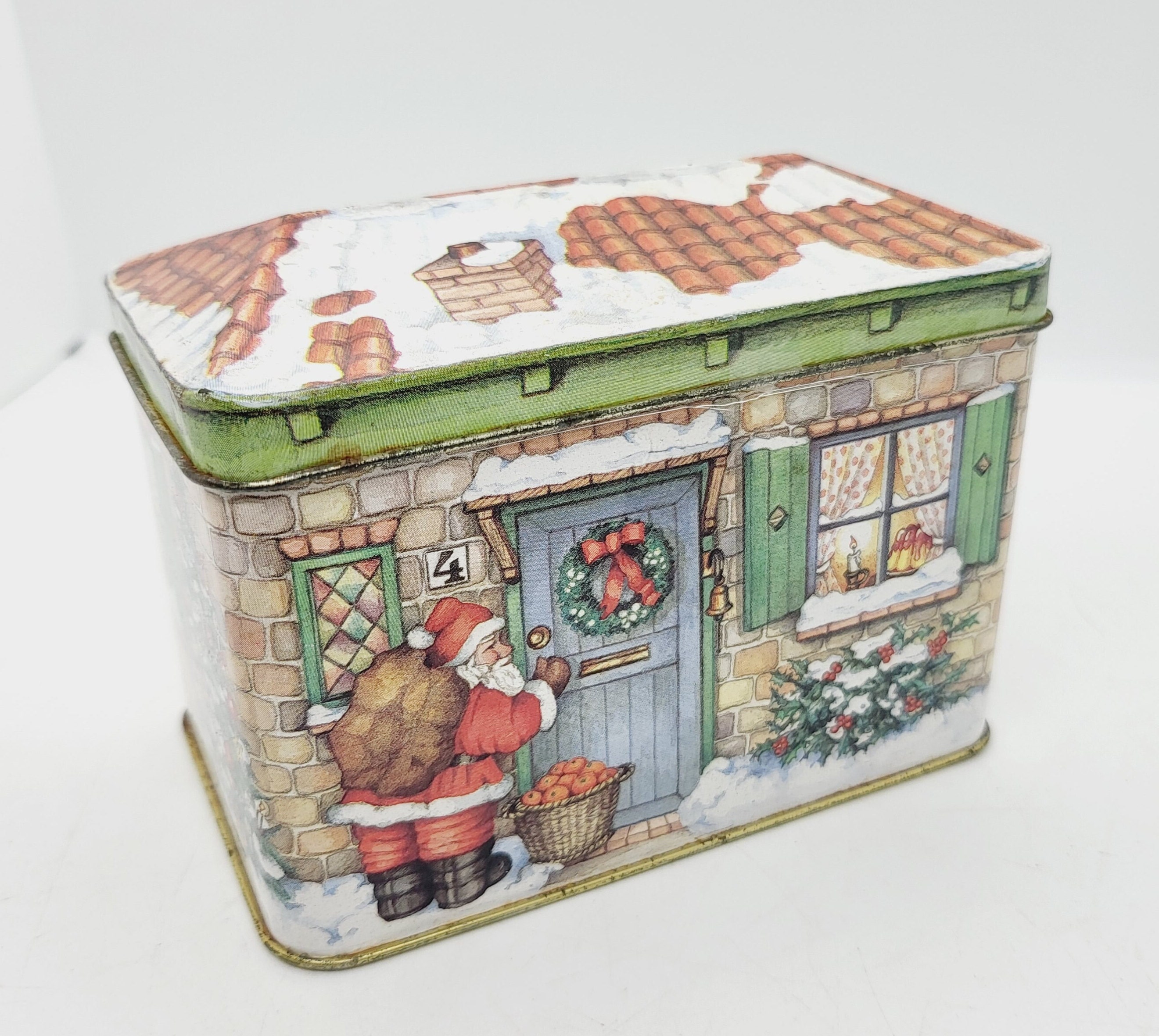 Arbre de Noël populaire boîte boîte cadeau en étain métal boîte d