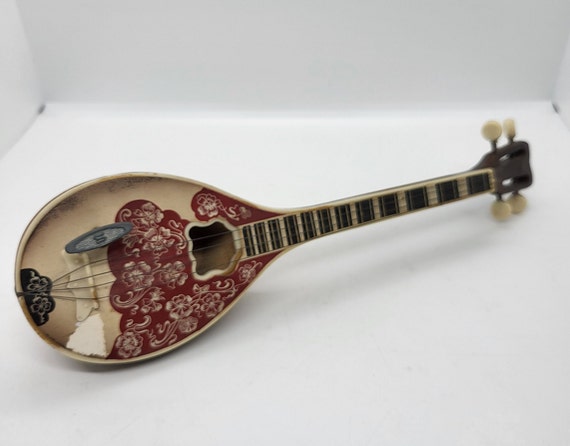 Small Mandolin Decorative Musical Instrument, Miniature Bouzouki