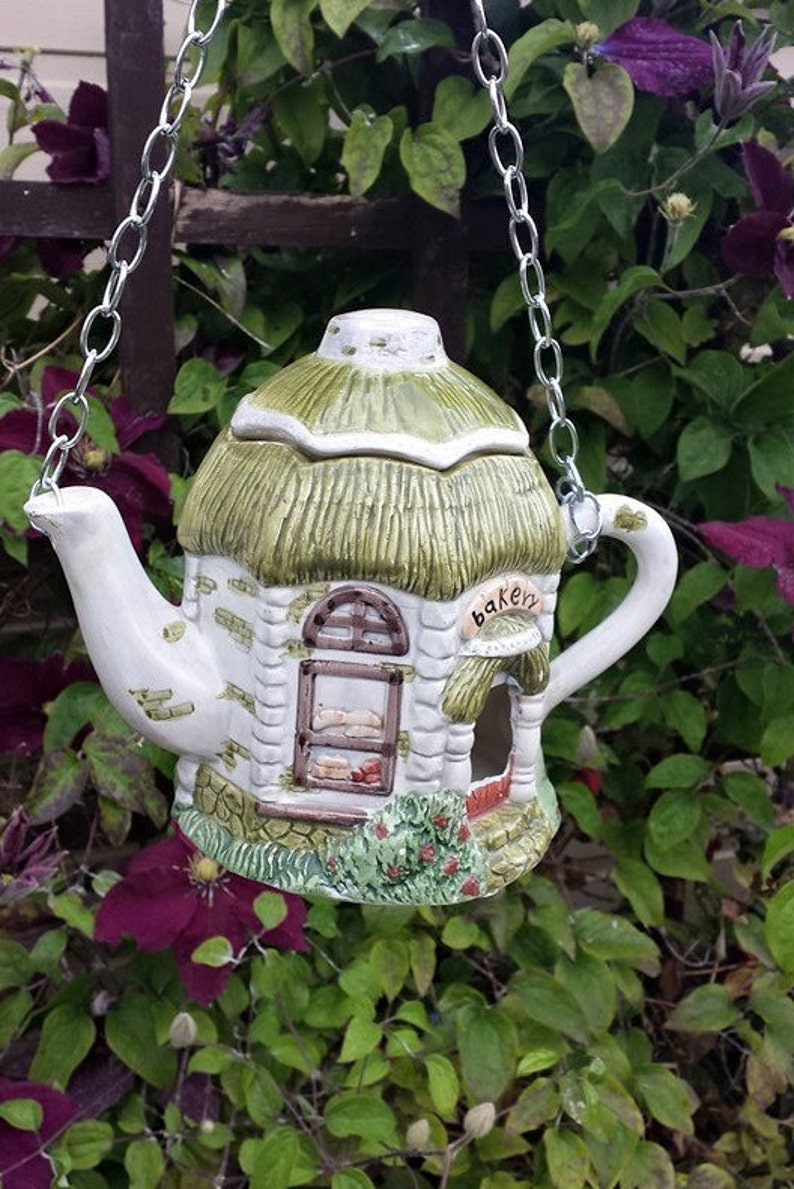 Teapot bird house hanging nest box teapot yard art garden Etsy