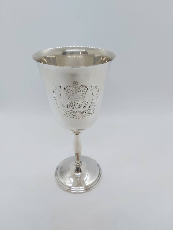 Silver plated goblet Queen Elizabeth II silver Jubilee | Etsy