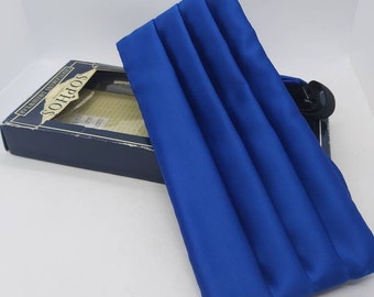 Men's blue cummerbund by Sophos, gift for him, men's vintage fashion accessory, men's evening wear, suit accessory