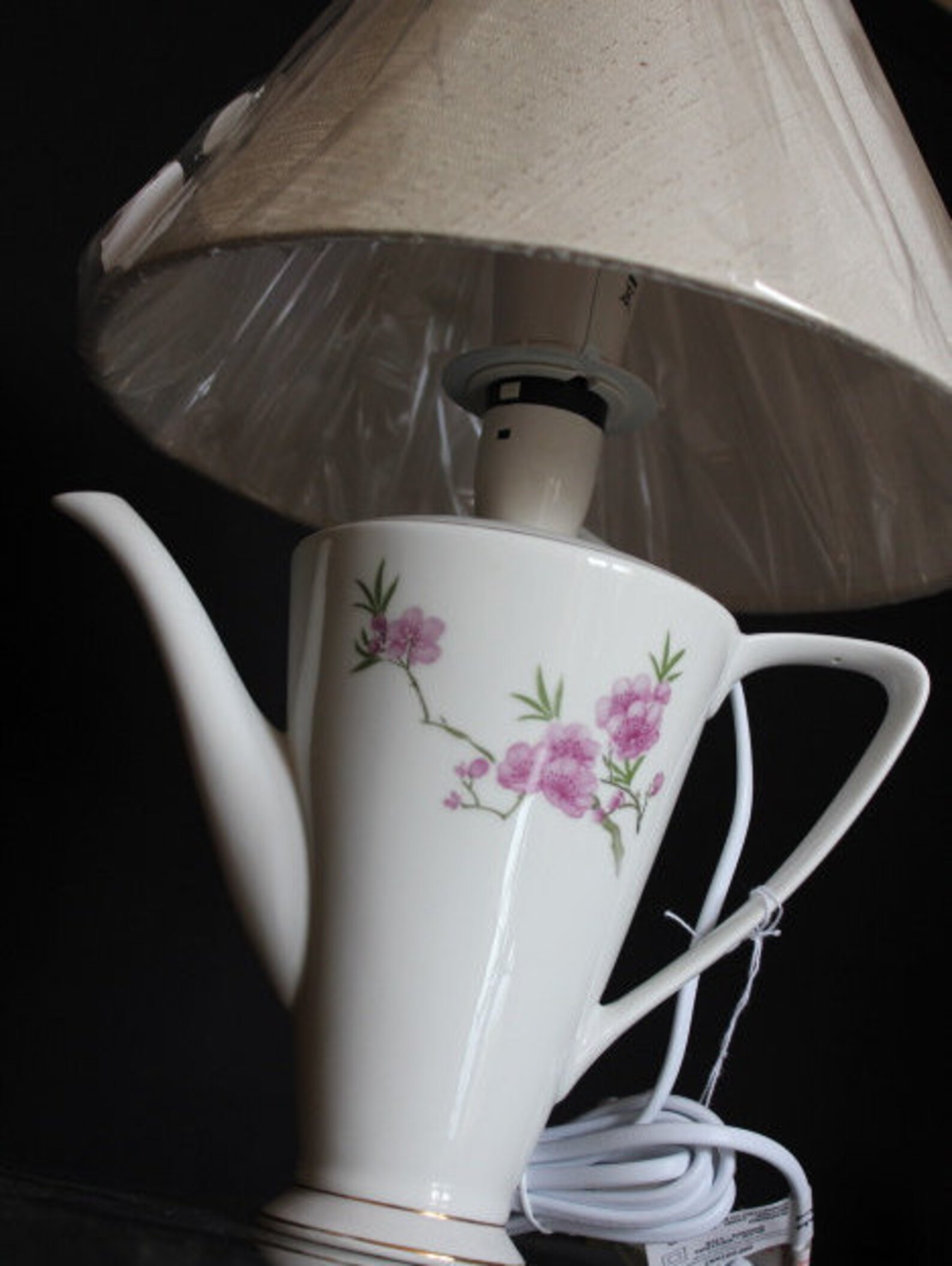 Coffee pot table lamp teapot lamp home lighting design bedside Etsy