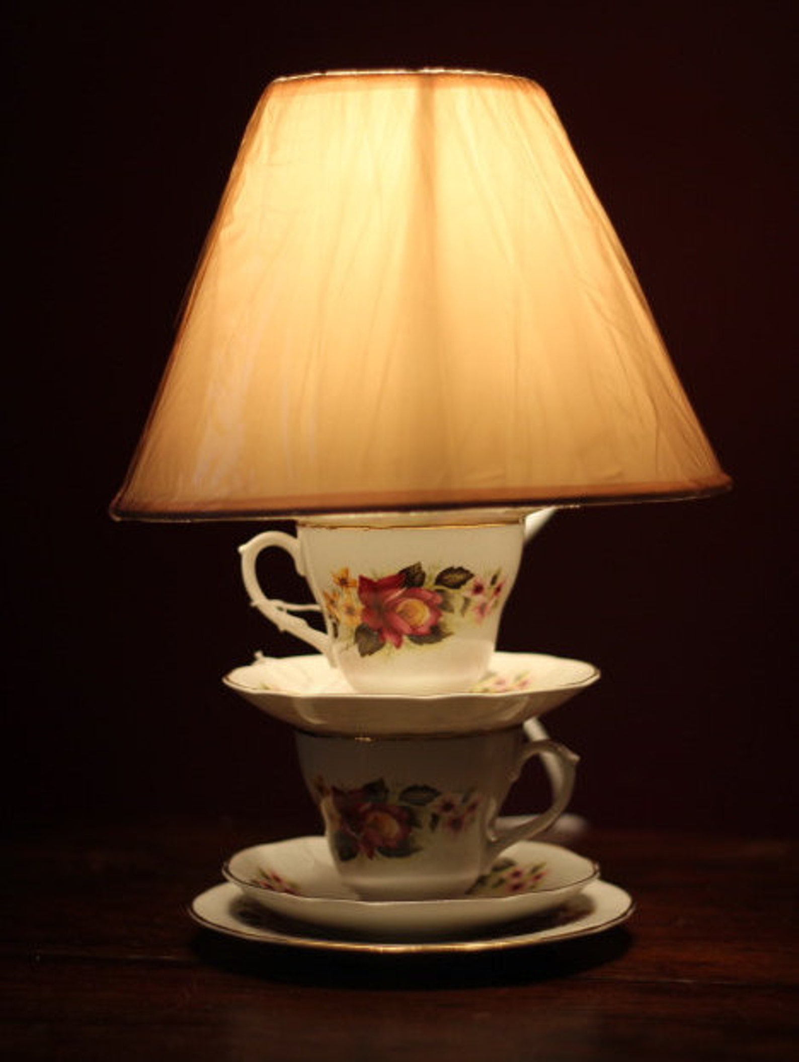 Teacup table lamp home lighting teacup light bedside lamp Etsy