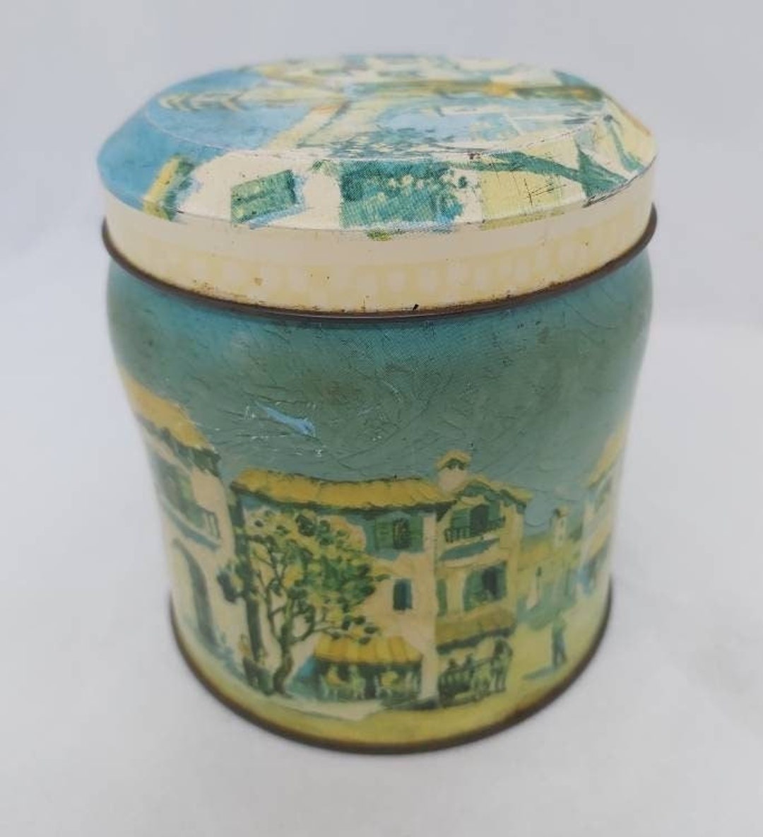 Vintage Kemps Biscuit Tin Small Round Mid Century Tin - Etsy