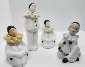 Vintage Avon Pierrot Milk Glass Perfume Bottle: Moonwind, Odyssey, Tasha