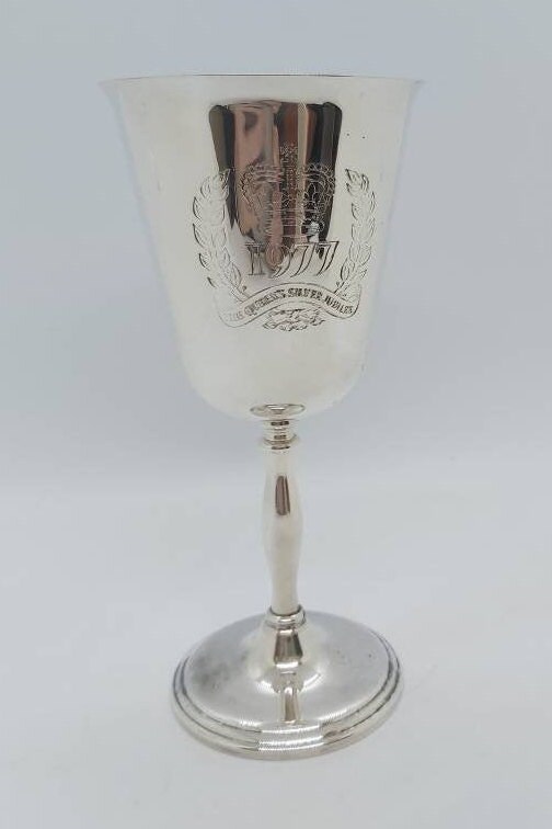 Silver Plated Goblet Queen Elizabeth II Silver Jubilee - Etsy UK