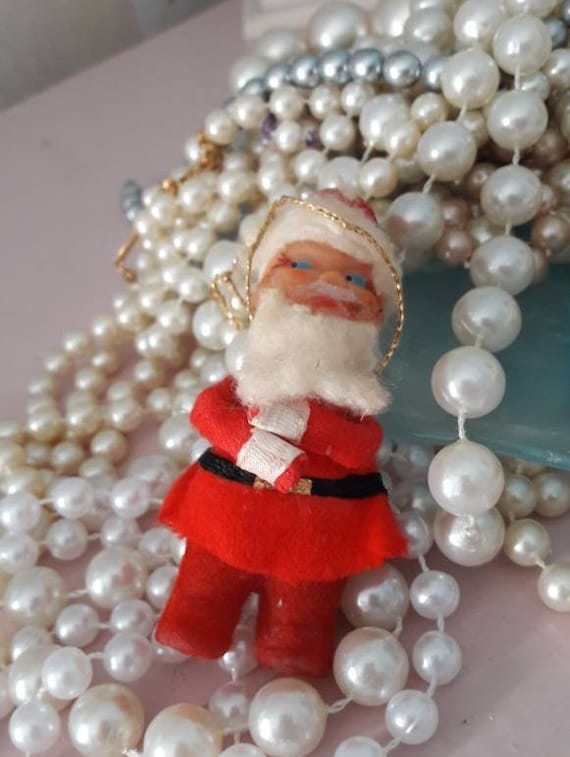 Santa Christmas Tree Ornament Holidays Decoration 1950 S Etsy