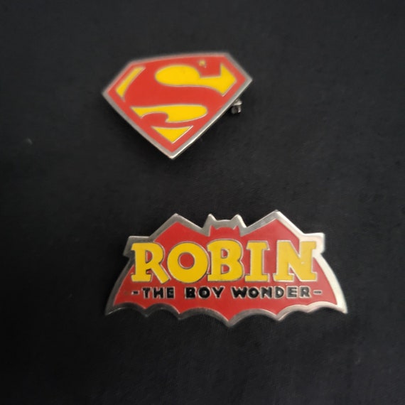 1970's enamel pin badge, Choose Superman, Rare Ro… - image 8