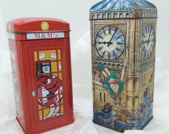 Vintage Peter Pan Churchill's Big Ben Clock Tin Savings Coin Bank