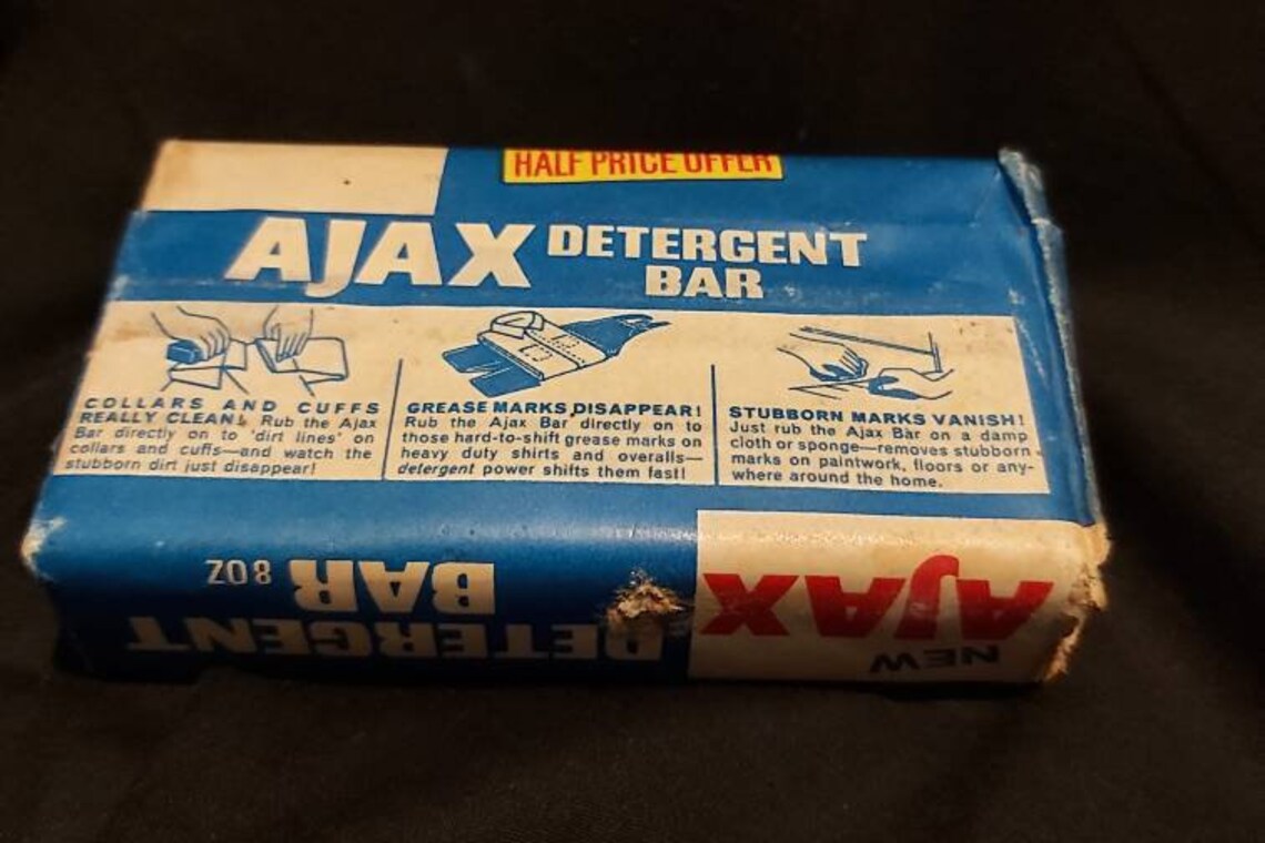 Vintage Ajax detergent bar vintage soap laundry household Etsy