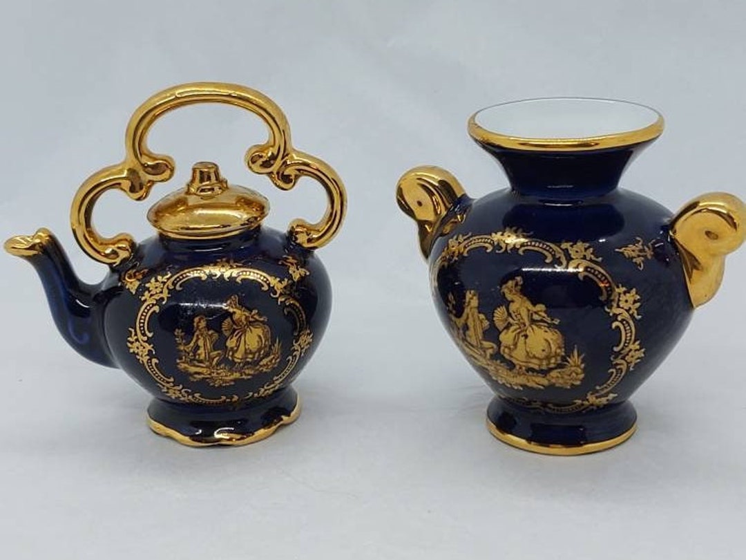 Limoges Porcelain Miniatures Teapot Kettle or Urn Vase Etsy