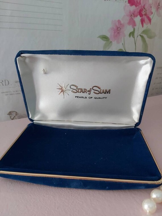 Star of siam Jewellery box, blue velvet jewelry bo