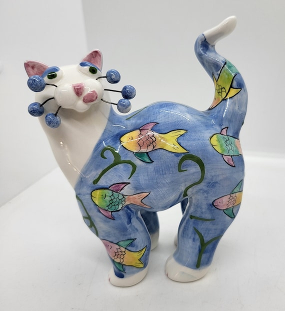 【2点セット】Amy Lacombe WhimsiClay 猫 陶器 置物 2点セット】Amy Lacombe WhimsiClay 猫 陶器 置物