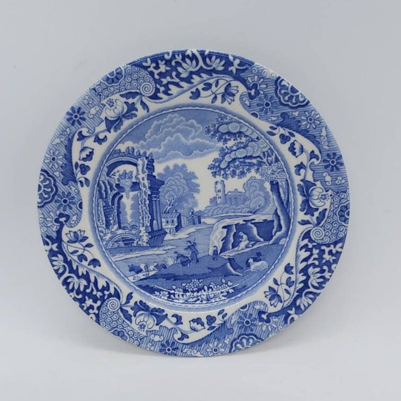 Spode Pottery Italian Design Small Decorative Plate Blue & Etsy Australia