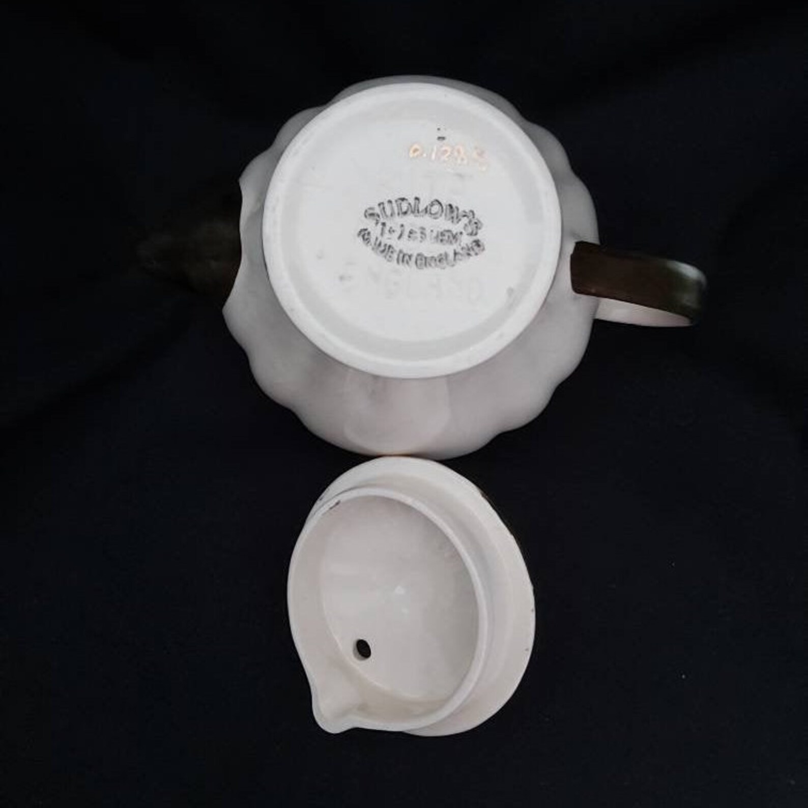 Sudlow teapot set cream and gold tea set teapot coffee pot Etsy