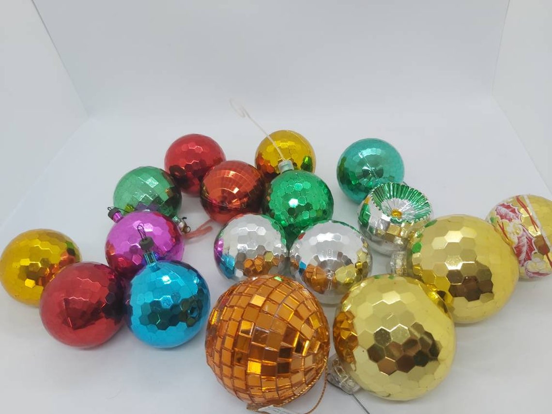 17 Disco ball baubles Christmas tree decor holidays Etsy