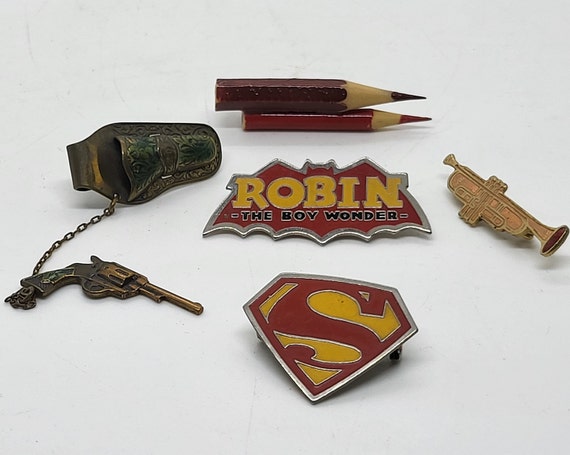 1970's enamel pin badge, Choose Superman, Rare Ro… - image 9