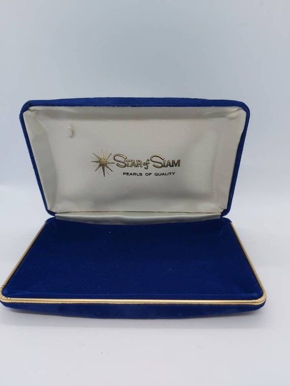 Star of siam Jewellery box, blue velvet jewelry bo
