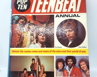 Vintage 1969 Pop Ten Teenbeat Annual: 1960s Music Book - Etsy New