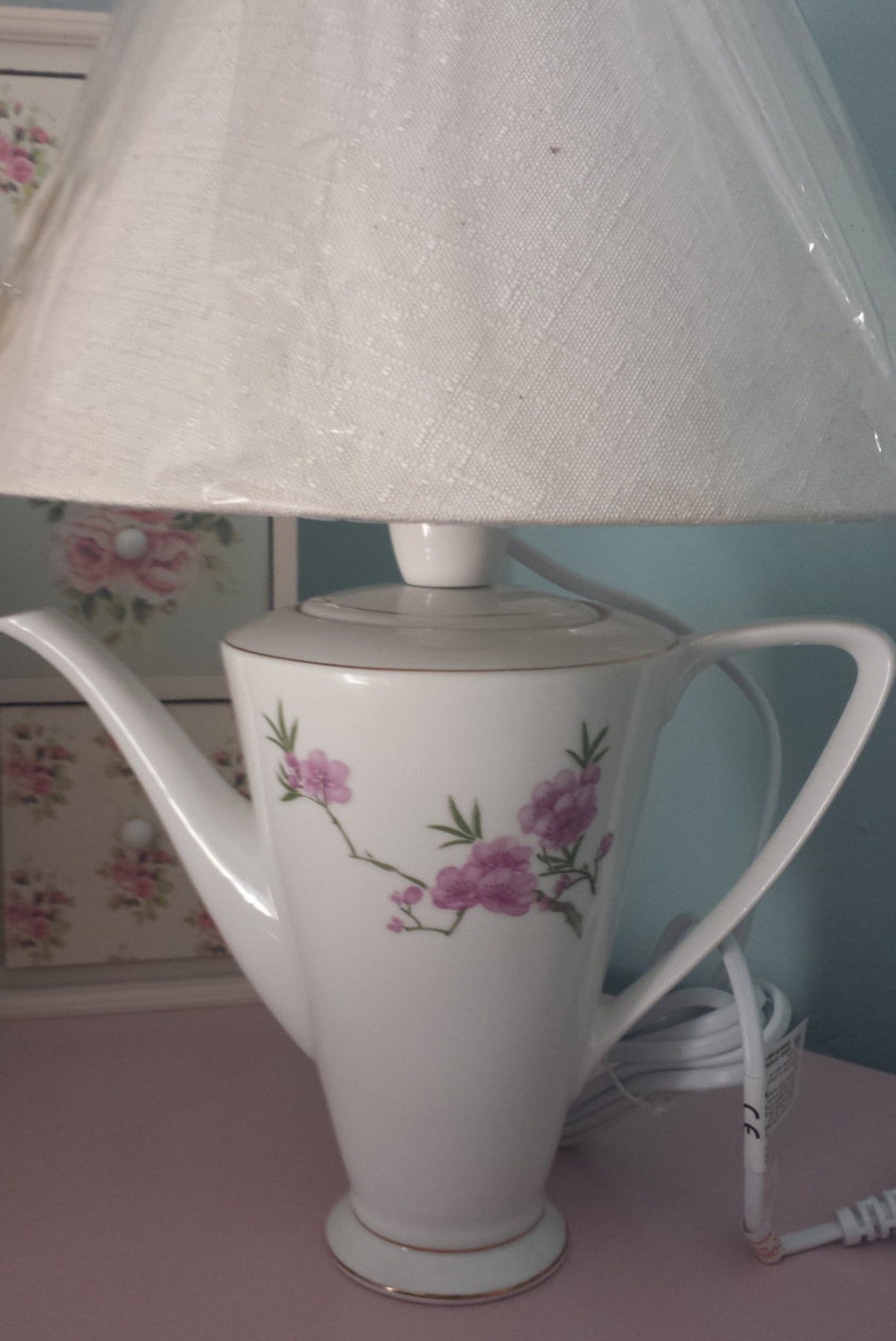 Coffee pot table lamp teapot lamp home lighting design bedside Etsy