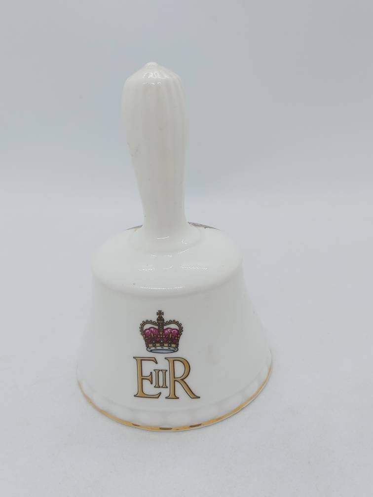 Queen Elizabeth II commemorative bell Silver jubilee bell Etsy