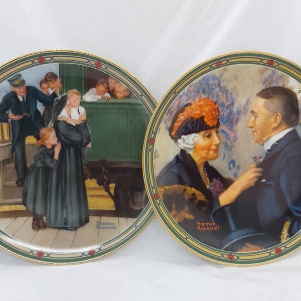 Loves Reward or Orphans Hope display plate, Norman Rockwell American dream fine china by Knowles, vintage collectible, replacement piece