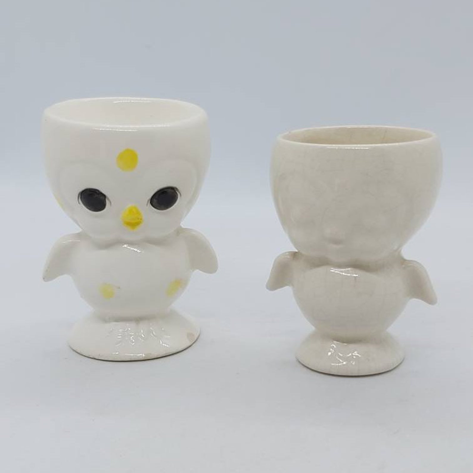 Owl egg cup novelty egg cups vintage ceramic egg cup Etsy