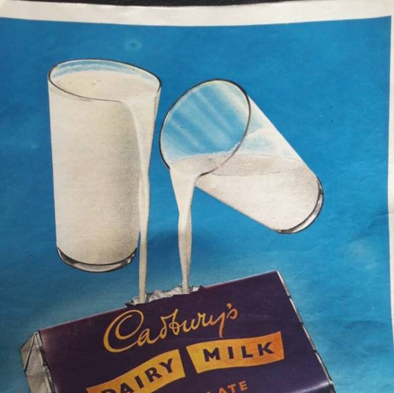 Cadbury dairy milk magazine advert 1950's collectible Etsy