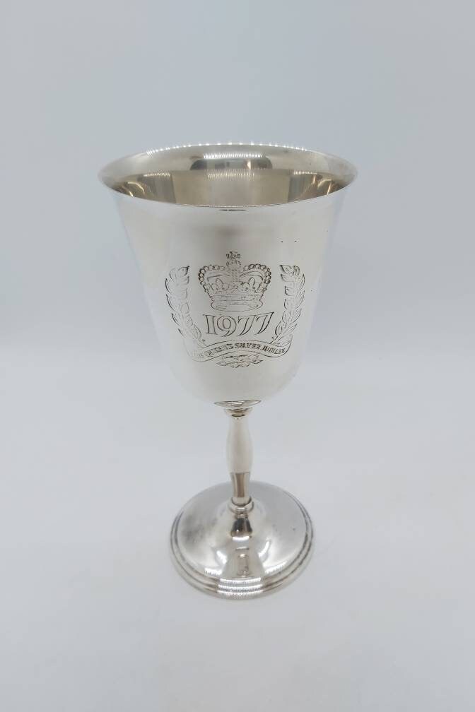 Silver Plated Goblet Queen Elizabeth II Silver Jubilee - Etsy UK